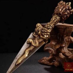 Pháp khí Kim Cương Phổ Ba hàng thủ công Nepal 23cm