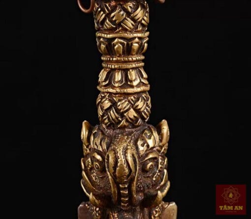Pháp khí Kim Cương Phổ Ba hàng thủ công Nepal 23cm - Ảnh 4