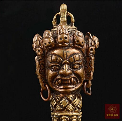 Pháp khí Kim Cương Phổ Ba hàng thủ công Nepal 23cm - Ảnh 7