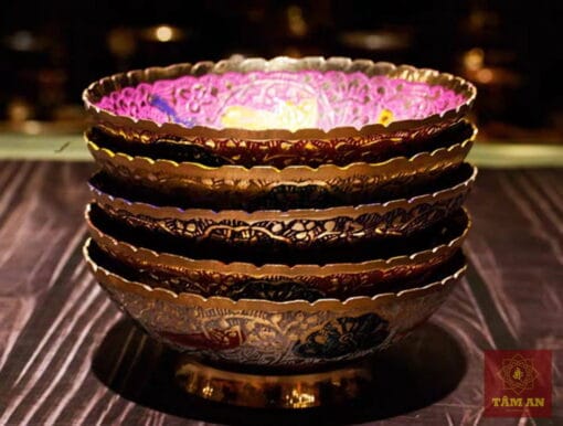 Bát đồng tròn bày đồ cúng - Ảnh 7
