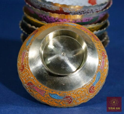 Bát đồng tròn bày đồ cúng - Ảnh 12