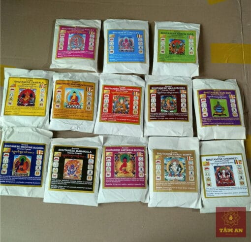 Bột hương Bhutan, bột hương Bổn Tôn Đức Quán Âm Tứ Thủ - Ảnh 3