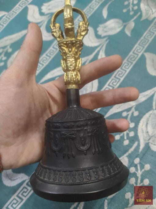 Bộ Linh Chử (Chuông Chùy) bằng đồng đen cỡ lớn - Ảnh 2
