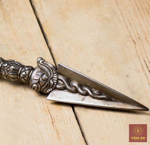 Pháp khí Kim Cương Phổ Ba hàng thủ công Nepal 26 cm - Ảnh 2