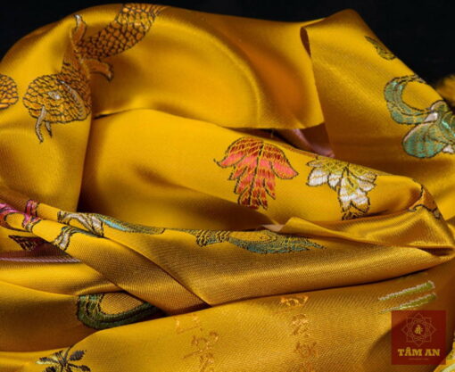 Khăn khata loại đẹp in hình bát cát tường (5 màu) - Ảnh 8