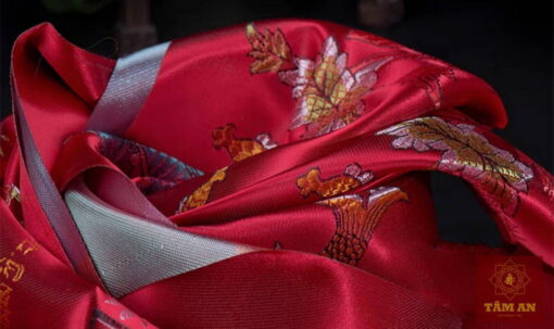 Khăn khata loại đẹp in hình bát cát tường (5 màu) - Ảnh 9