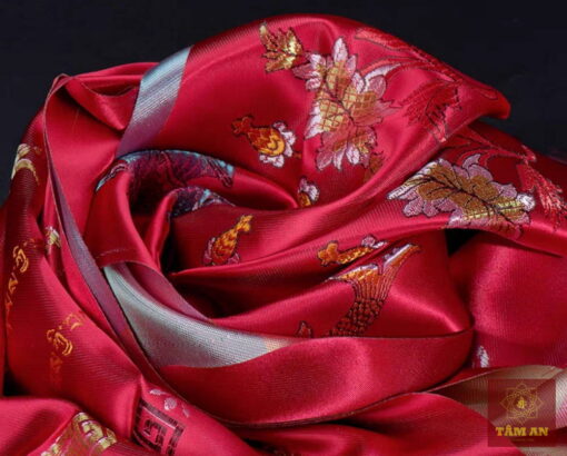 Khăn khata loại đẹp in hình bát cát tường (5 màu) - Ảnh 16