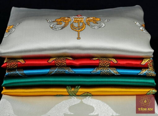Khăn khata loại đẹp in hình bát cát tường (5 màu) - Ảnh 36