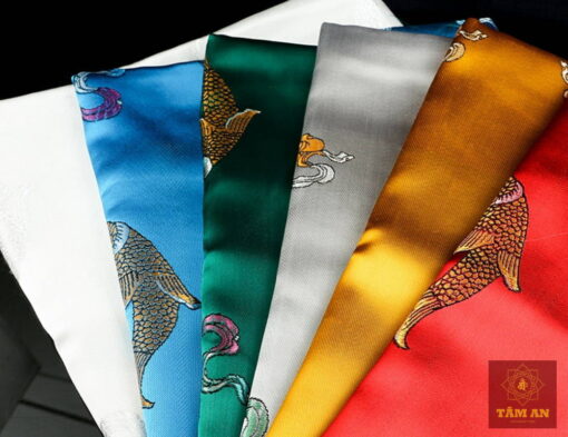 Khăn khata loại đẹp in hình bát cát tường (5 màu) - Ảnh 38