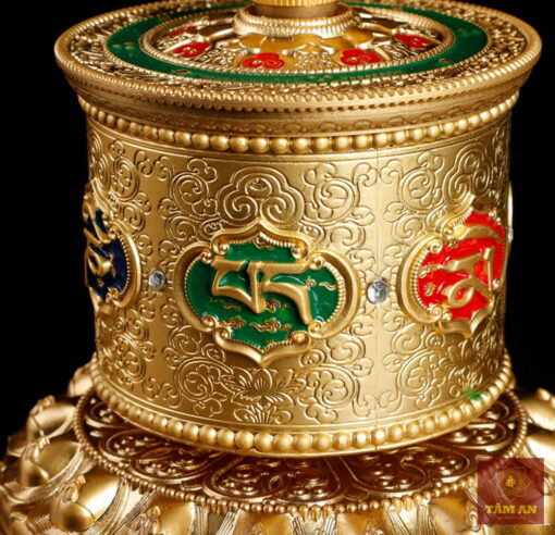 Kinh luân để bàn khắc Lục tự Minh chú loại 12cm - Ảnh 7