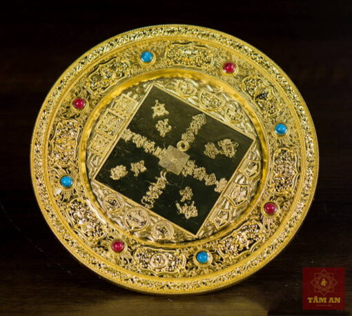 Bộ cúng dàng Mạn đà la cỡ nhỏ mạ vàng (10cm) - Ảnh 3