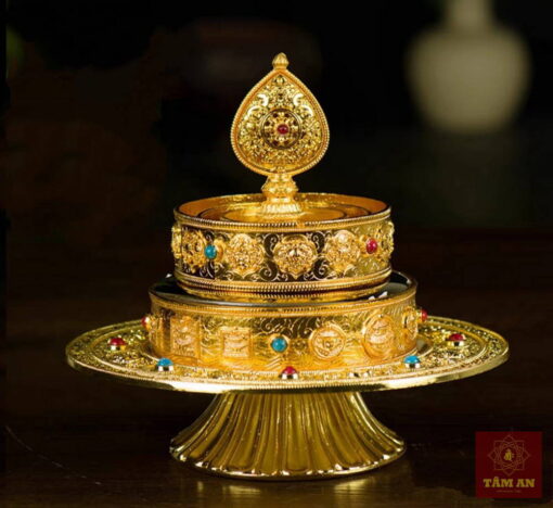 Bộ cúng dàng Mạn đà la cỡ nhỏ mạ vàng (10cm) - Ảnh 6